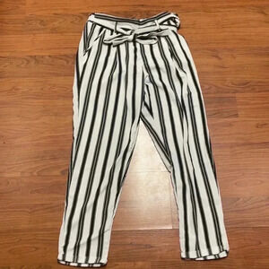 Harmony + Havoc Black White Stripped Dress Pants, size 11